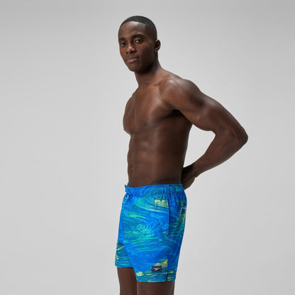 Redondo Edge Printed Swim Shorts Blue/Green - Speedo