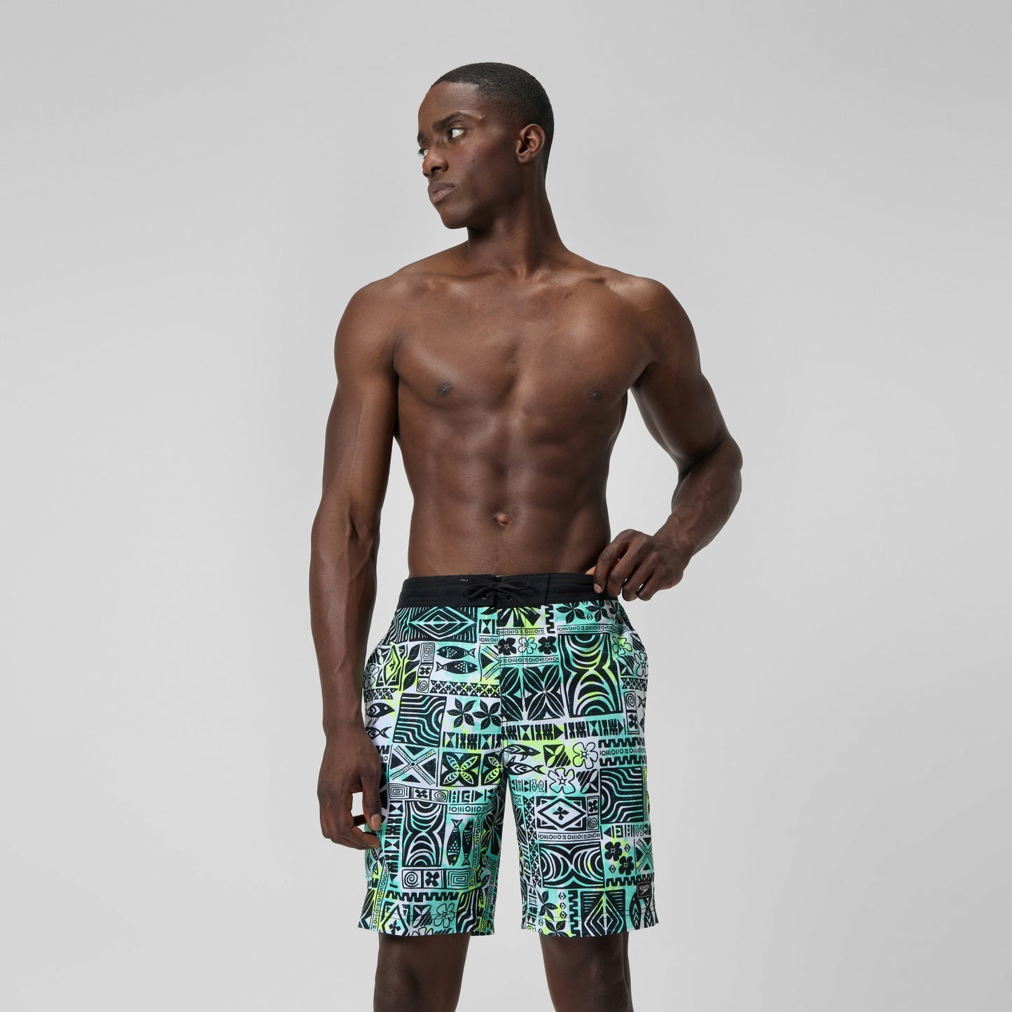 Printed Bondi Swim Shorts Black/White - Speedo