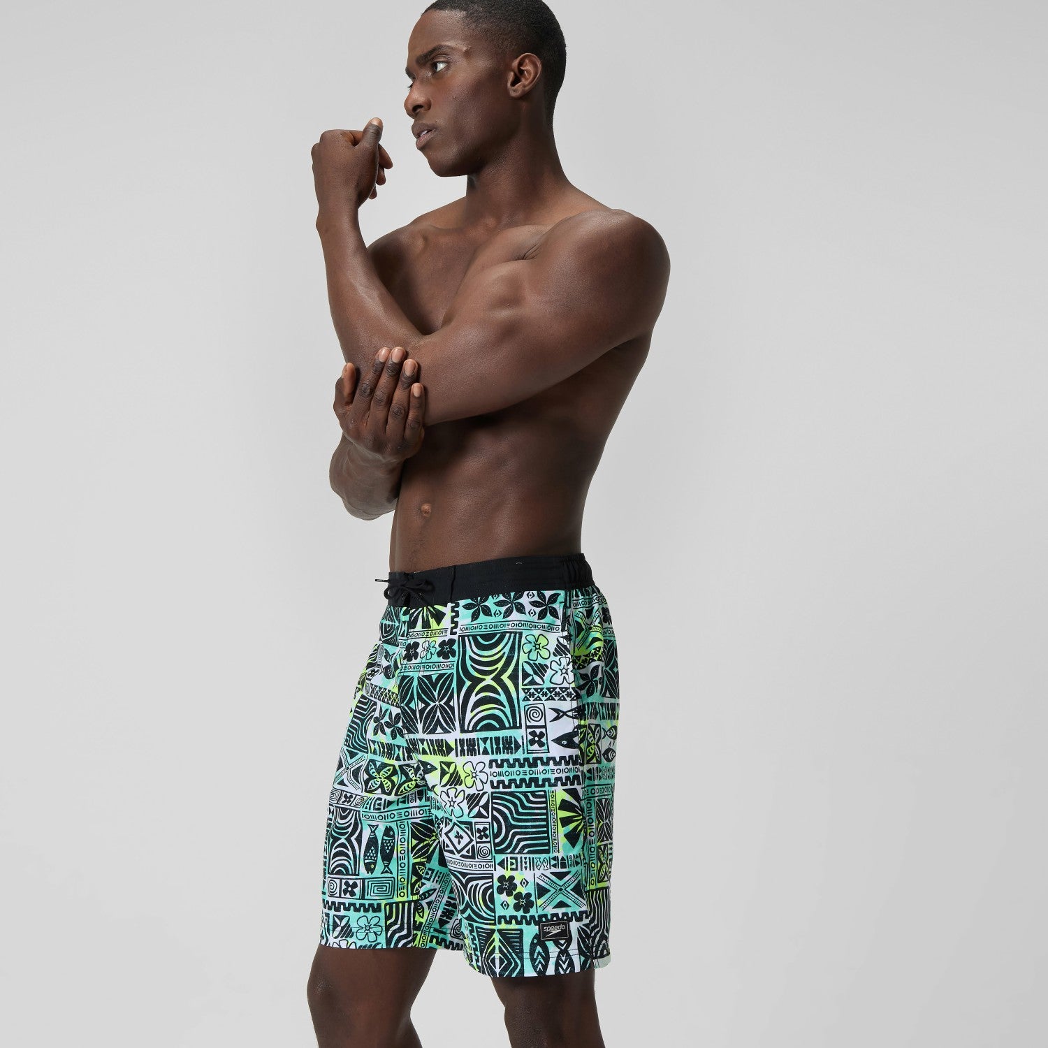 Printed Bondi Swim Shorts Black/White - Speedo