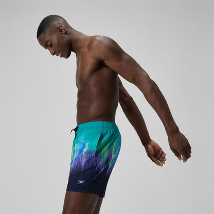 Redondo Edge Printed Swim Shorts Green/Blue - Speedo
