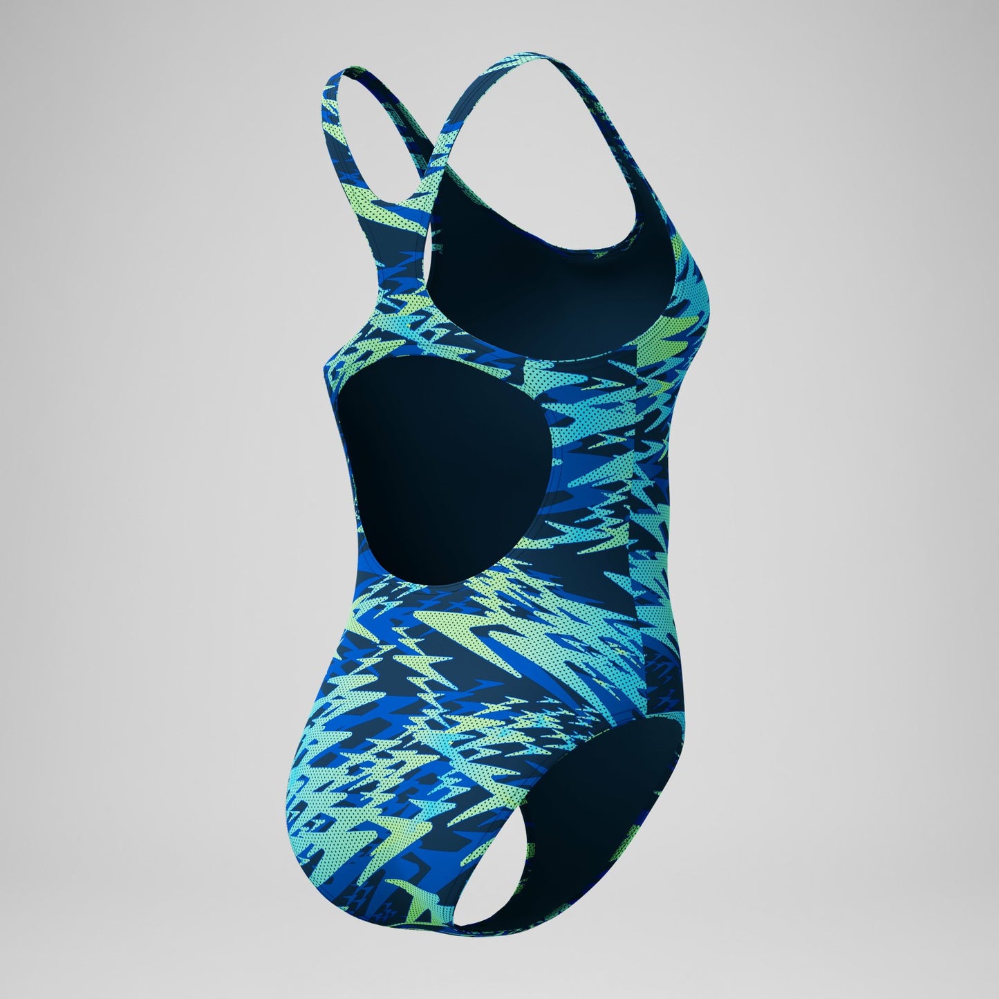 Hyperboom Printed Medalist Swimsuit Blue/Green - Speedo