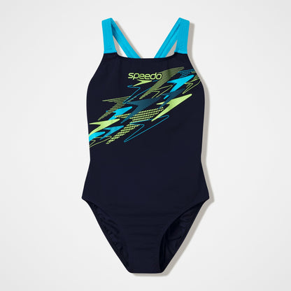 Medley Logo Medalist Swimsuit Black/Turquoise - Speedo