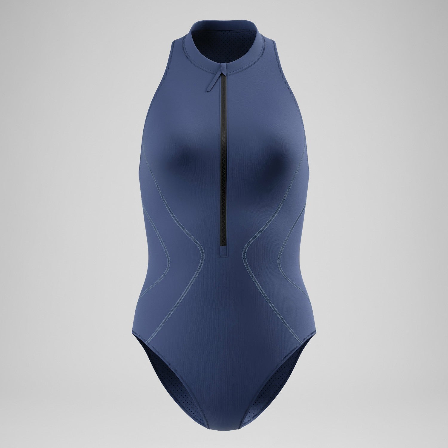 Ocean Flex Zip Swimsuit Grey/Blue - Speedo
