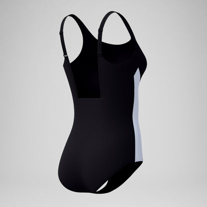 Shaping Colourblock Contour Swimsuit Black/White - Speedo