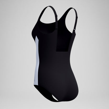 Shaping Colourblock Contour Swimsuit Black/White - Speedo