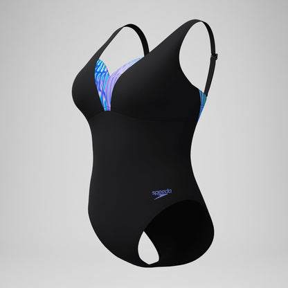 Shaping Printed OpusGem Swimsuit Black/Blue - Speedo