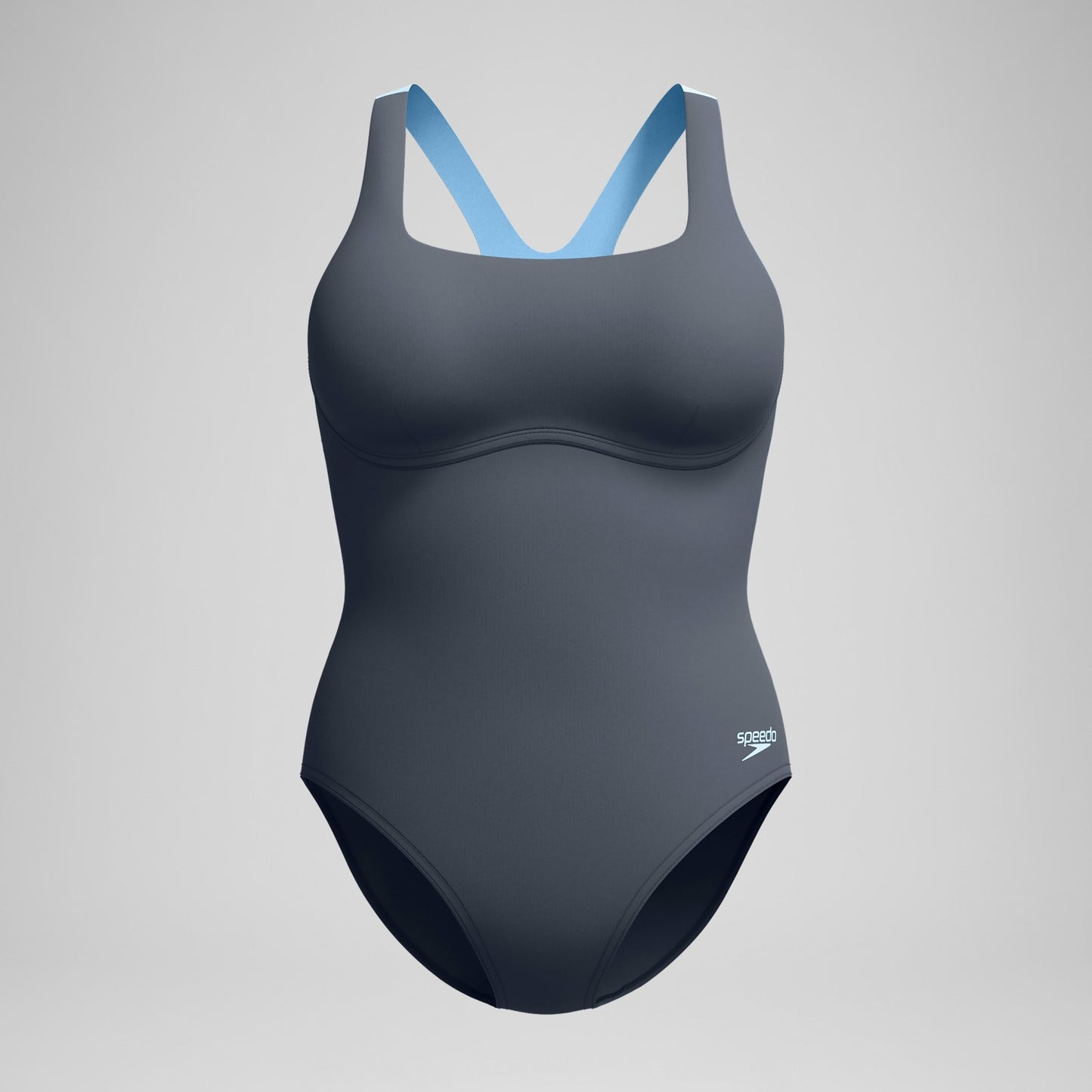 Flex Band with Built in Swim Bra Swimsuit Grey/Blue - Speedo