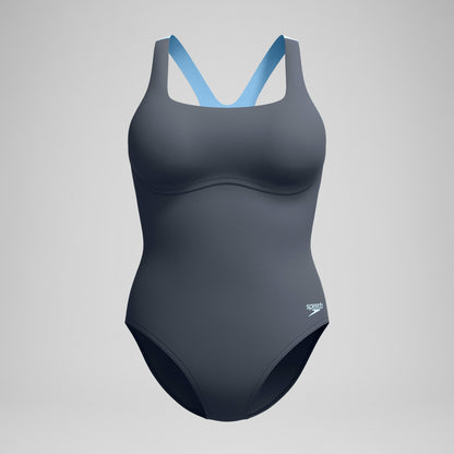 Flex Band with Built in Swim Bra Swimsuit Grey/Blue - Speedo