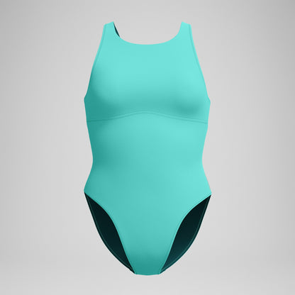 Solid Highneck One Piece Turquoise - Speedo