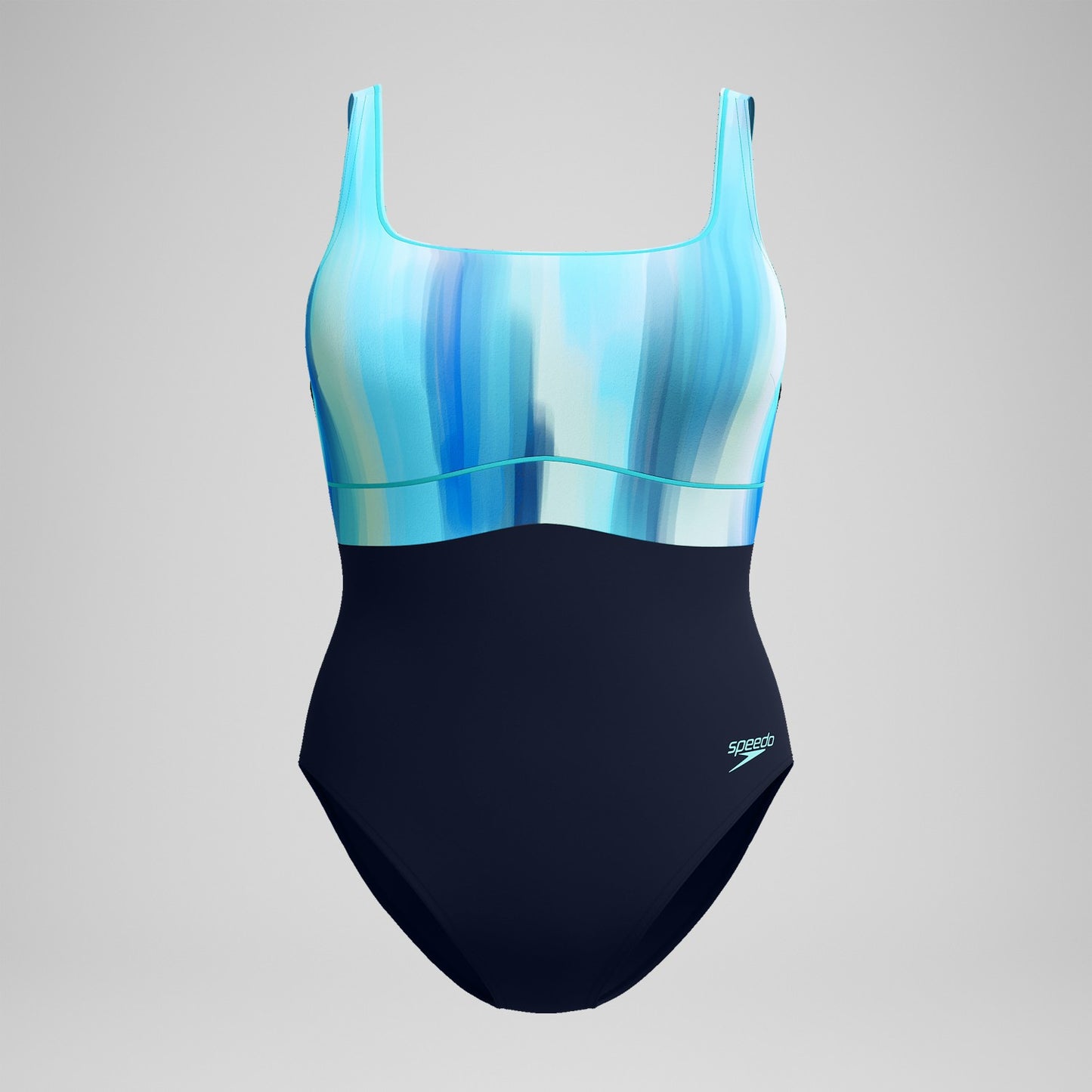 Shaping Printed Contour Eclipse Swimsuit Navy/Green - Speedo