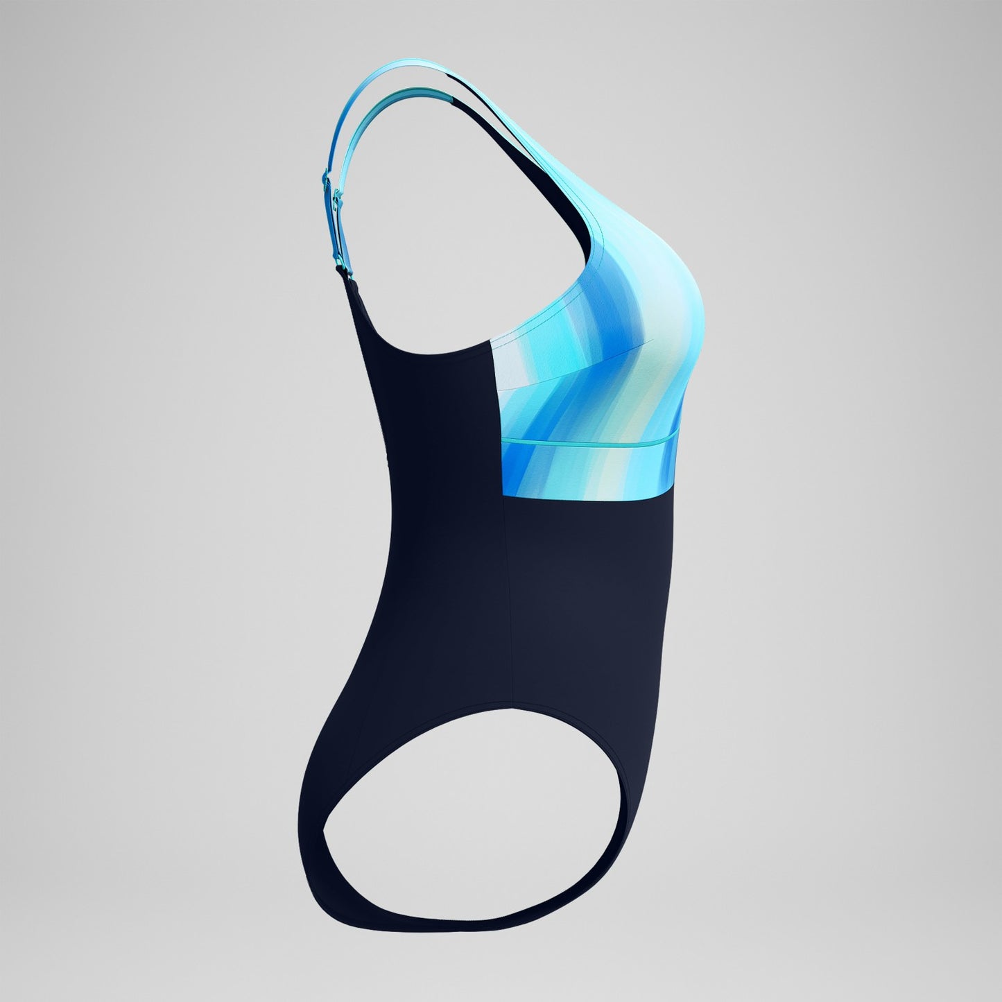 Shaping Printed Contour Eclipse Swimsuit Navy/Green - Speedo