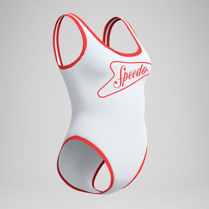 Jetstream Solid Bound Scoop Swimsuit Red/White - Speedo