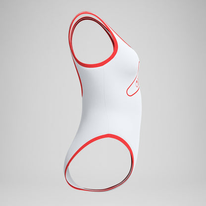 Jetstream Solid Bound Scoop Swimsuit Red/White - Speedo