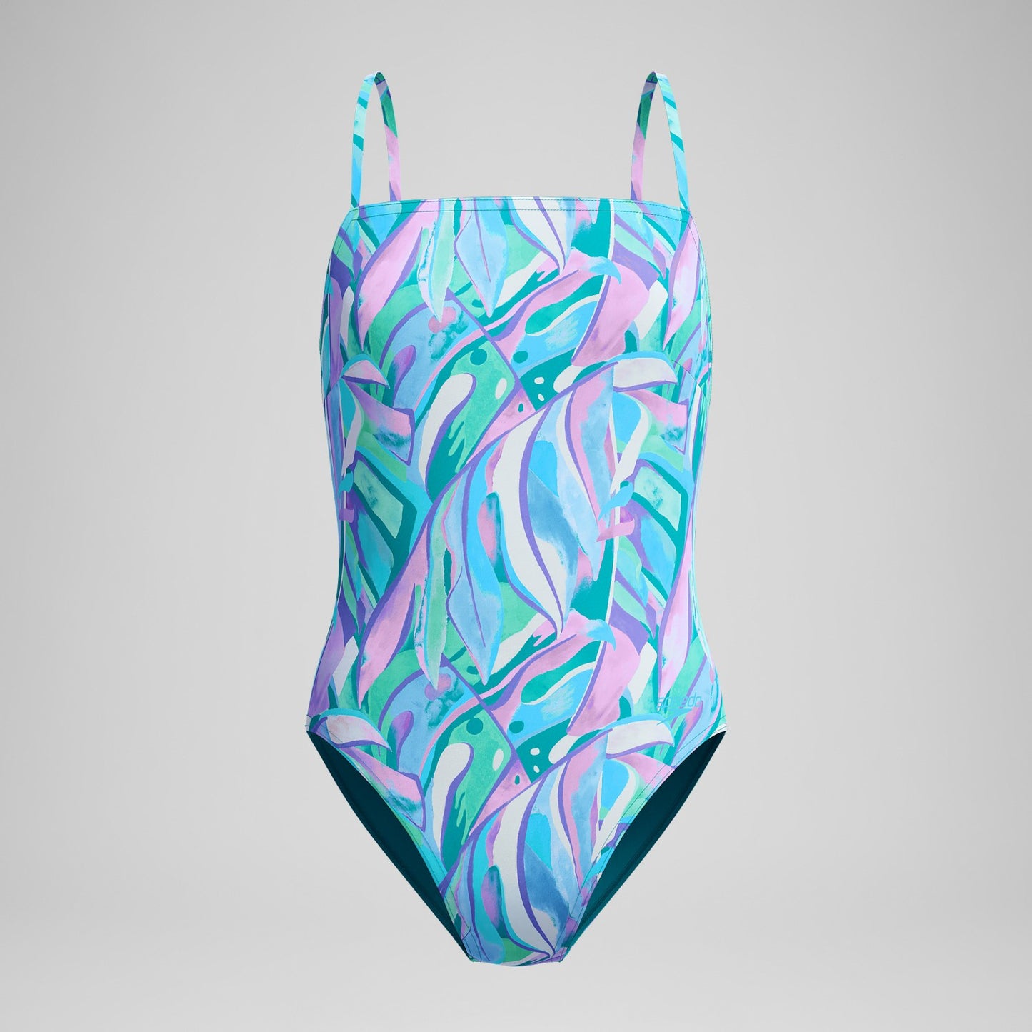Printed Adjustable Thinstrap Swimsuit Green/Pink - Speedo