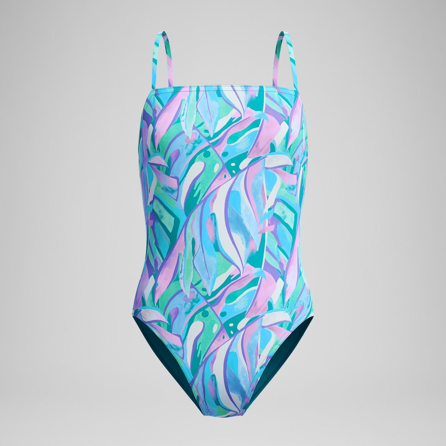 Printed Adjustable Thinstrap Swimsuit Green/Pink - Speedo