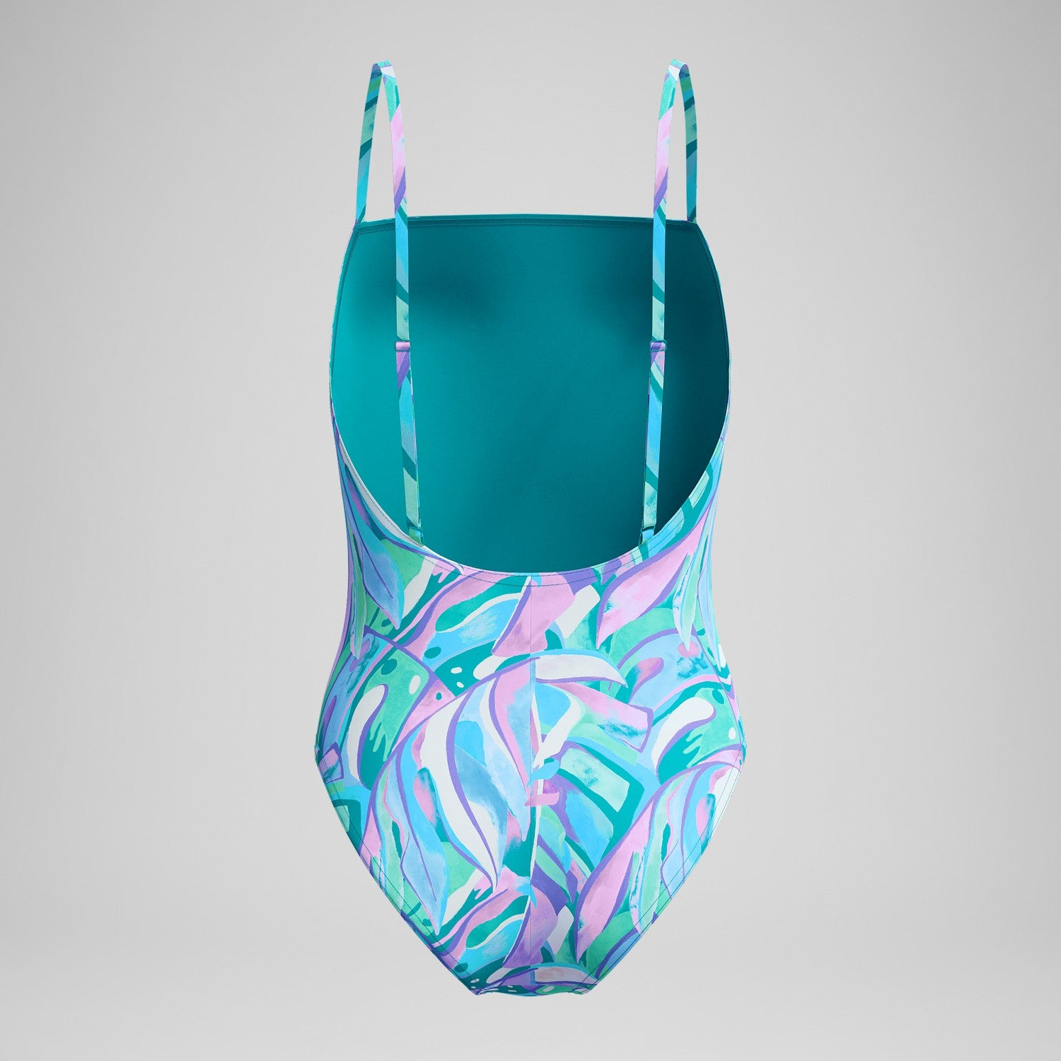 Printed Adjustable Thinstrap Swimsuit Green/Pink - Speedo