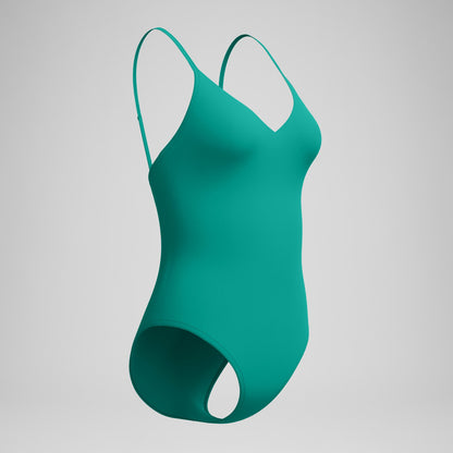 Solid V-Neck One Piece Teal - Speedo