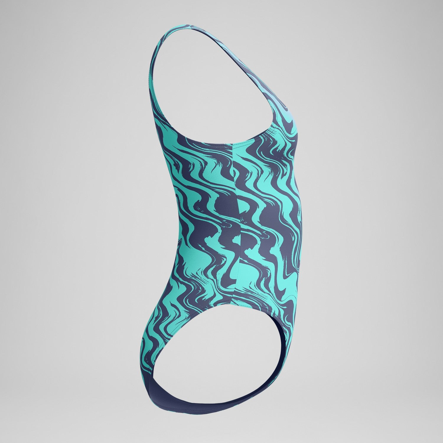 Asymmetric Swimsuit Turquoise/Grey - Speedo