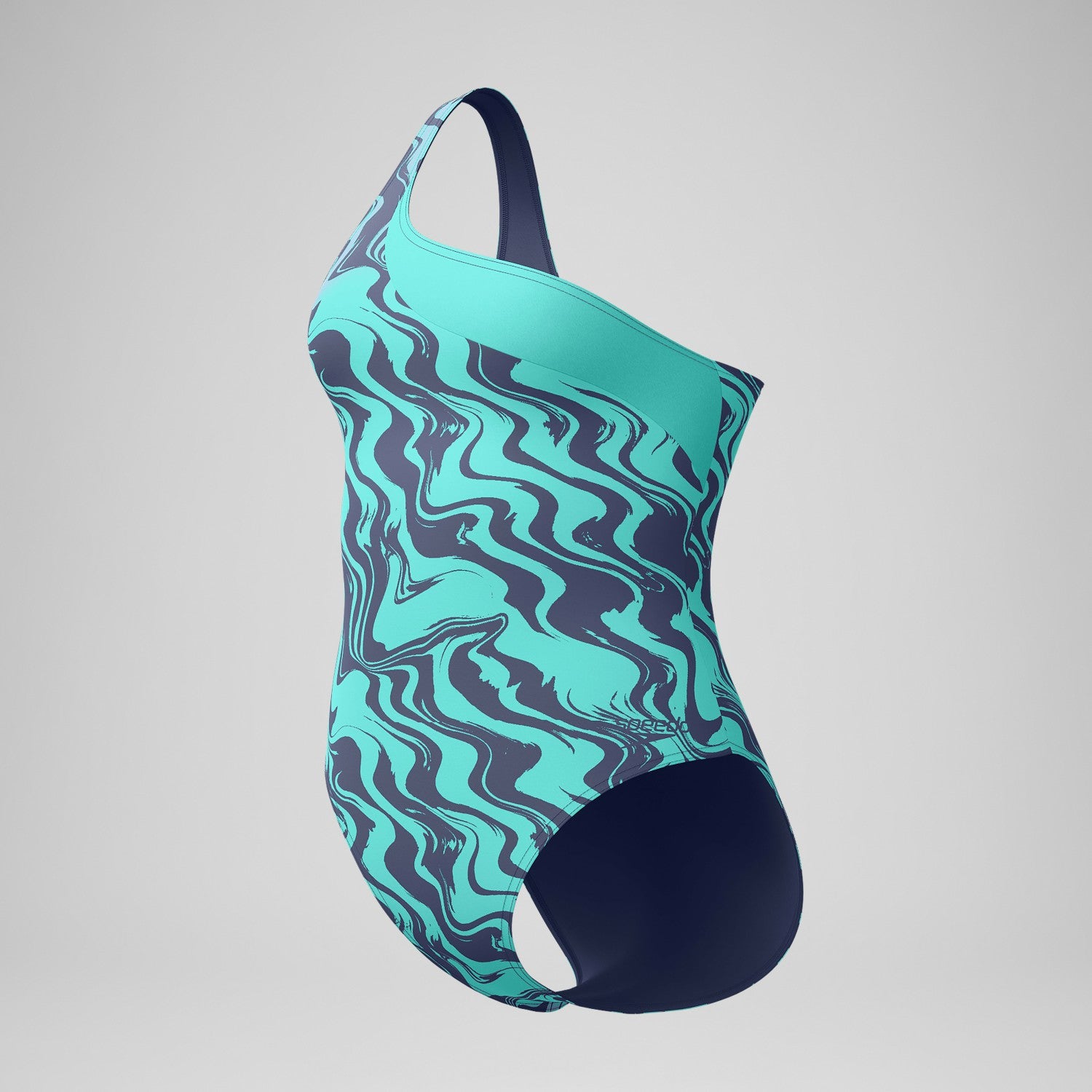Asymmetric Swimsuit Turquoise/Grey - Speedo