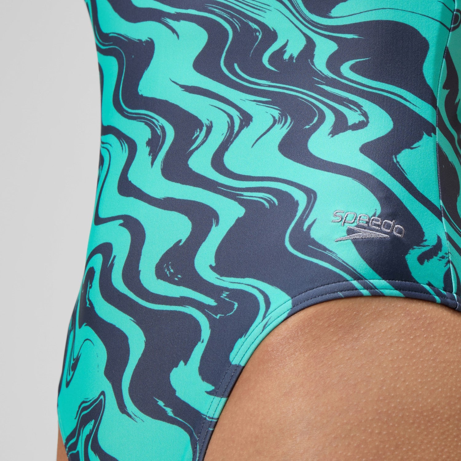 Asymmetric Swimsuit Turquoise/Grey - Speedo