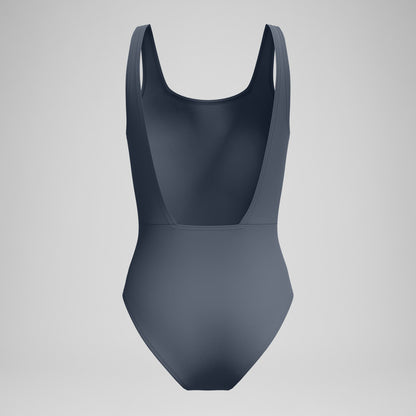 Logo Square Back Swimsuit Grey/Turquoise - Speedo