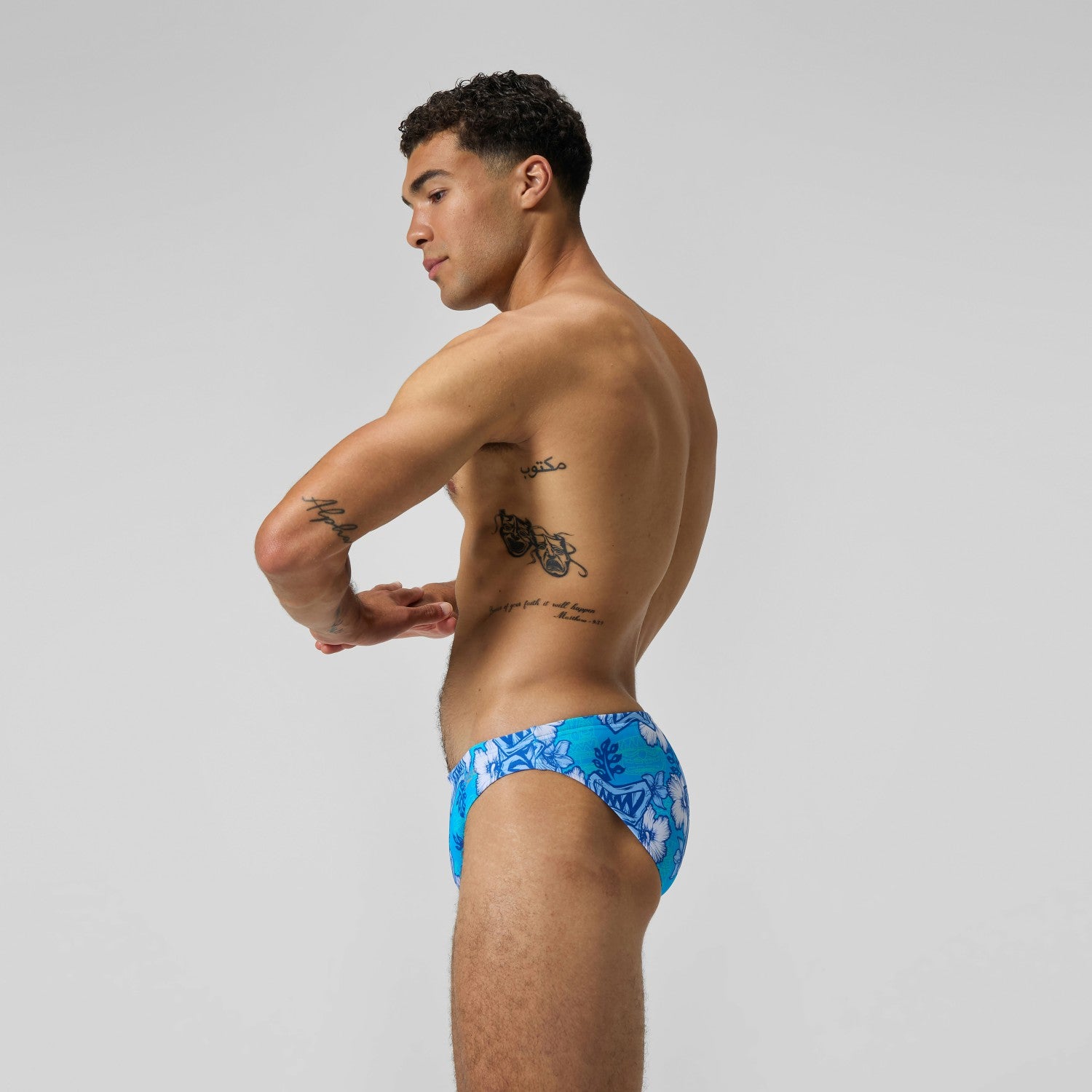 Print Beachstar Brief Light Blue/White - Speedo
