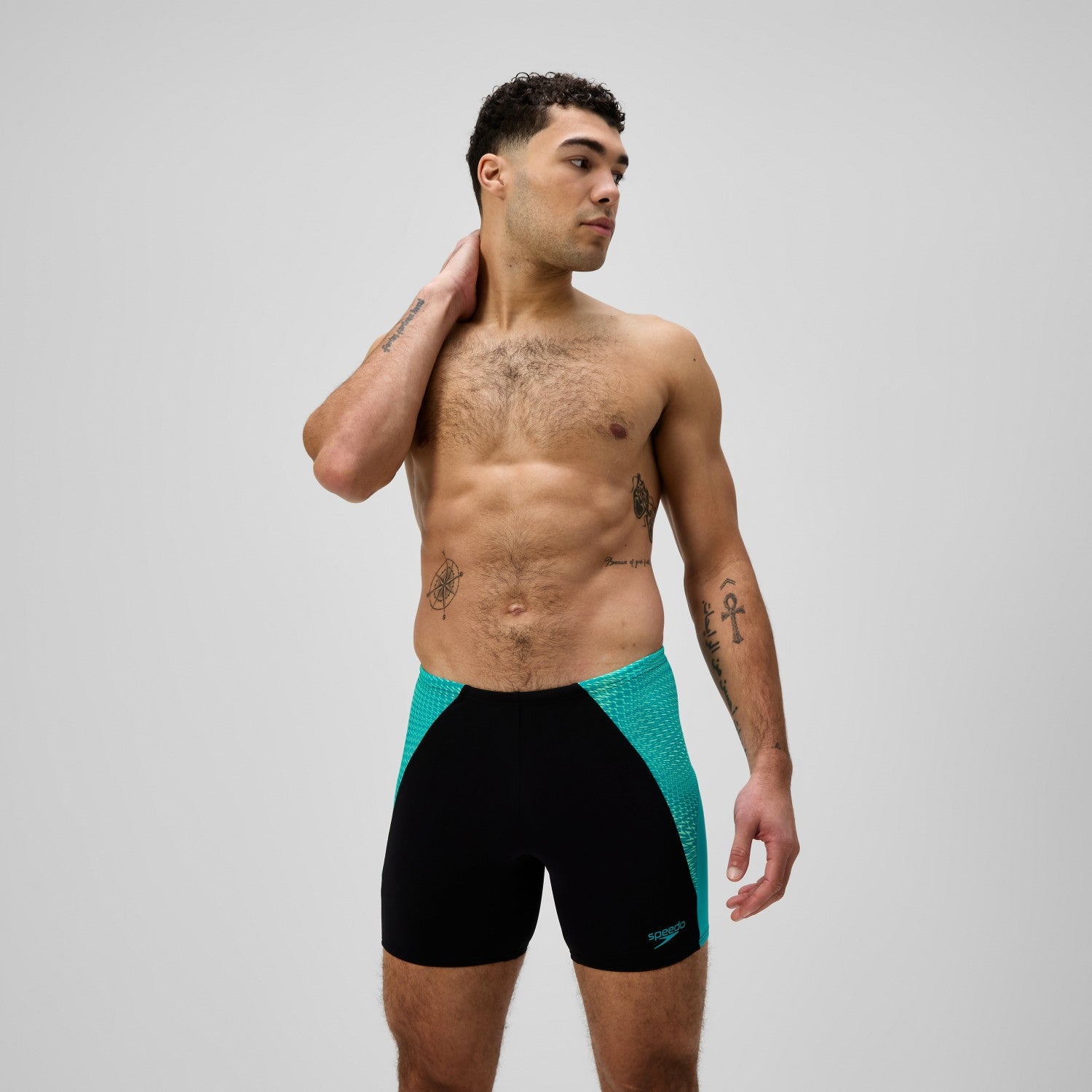 Endurance+ MAX Splice Mid Jammer Black/Turquoise - Speedo