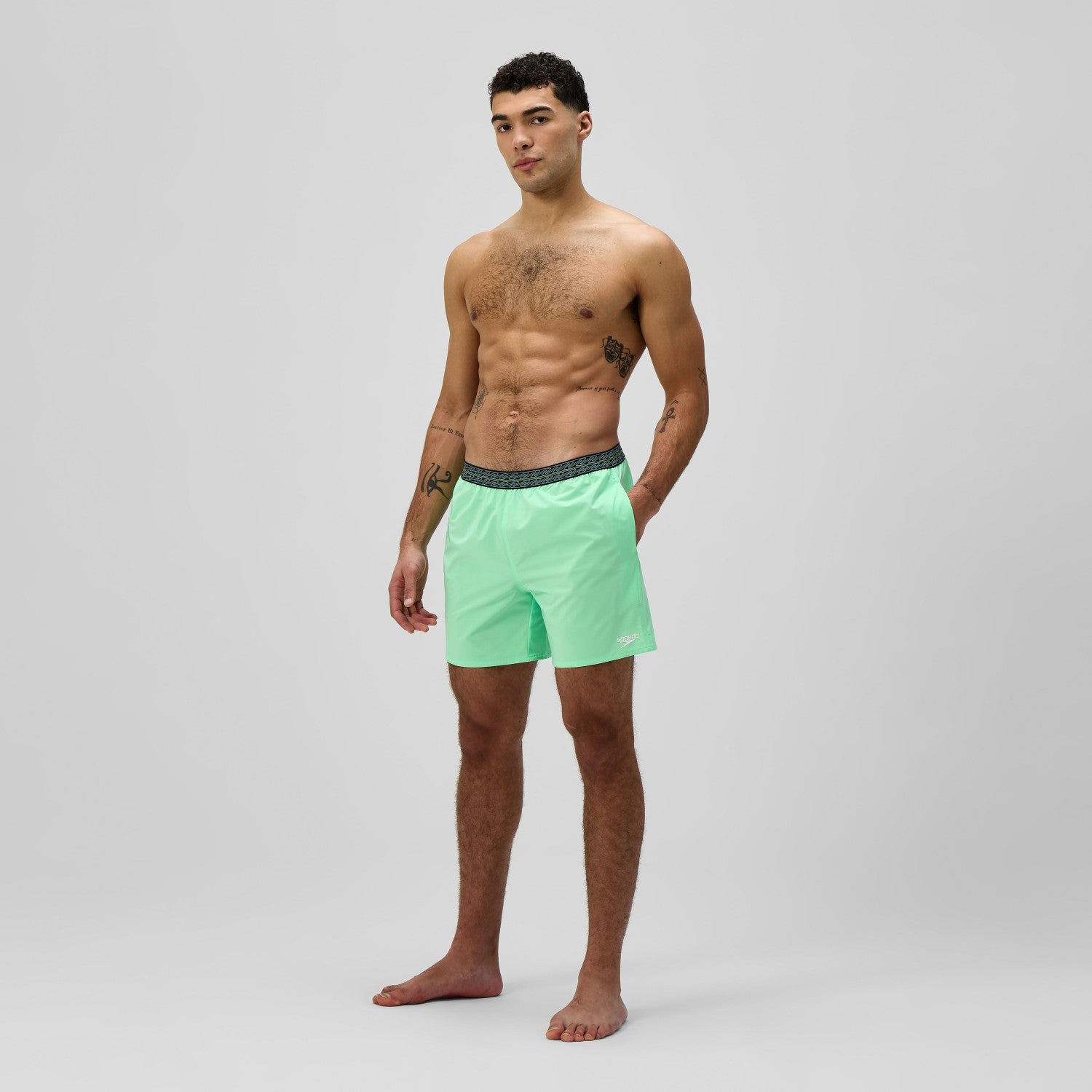 Hyperboom Band Swim Shorts Green - Speedo