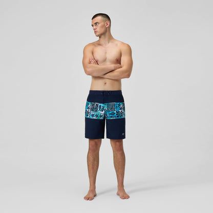 Printed Bondi Swim Shorts Navy/Blue - Speedo