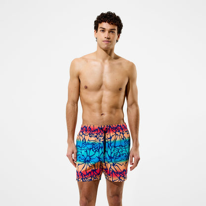 Redondo Edge Printed Swim Shorts Blue/Orange - Speedo