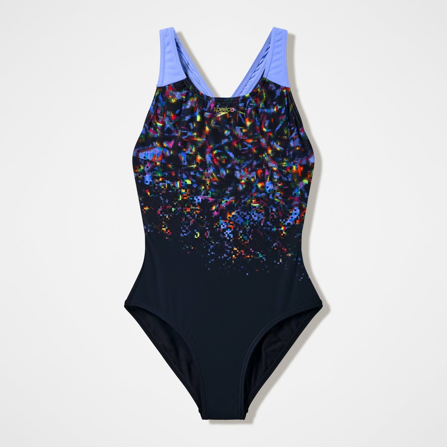 Girls Printed Splashback Swimsuit Black/Purple - Speedo