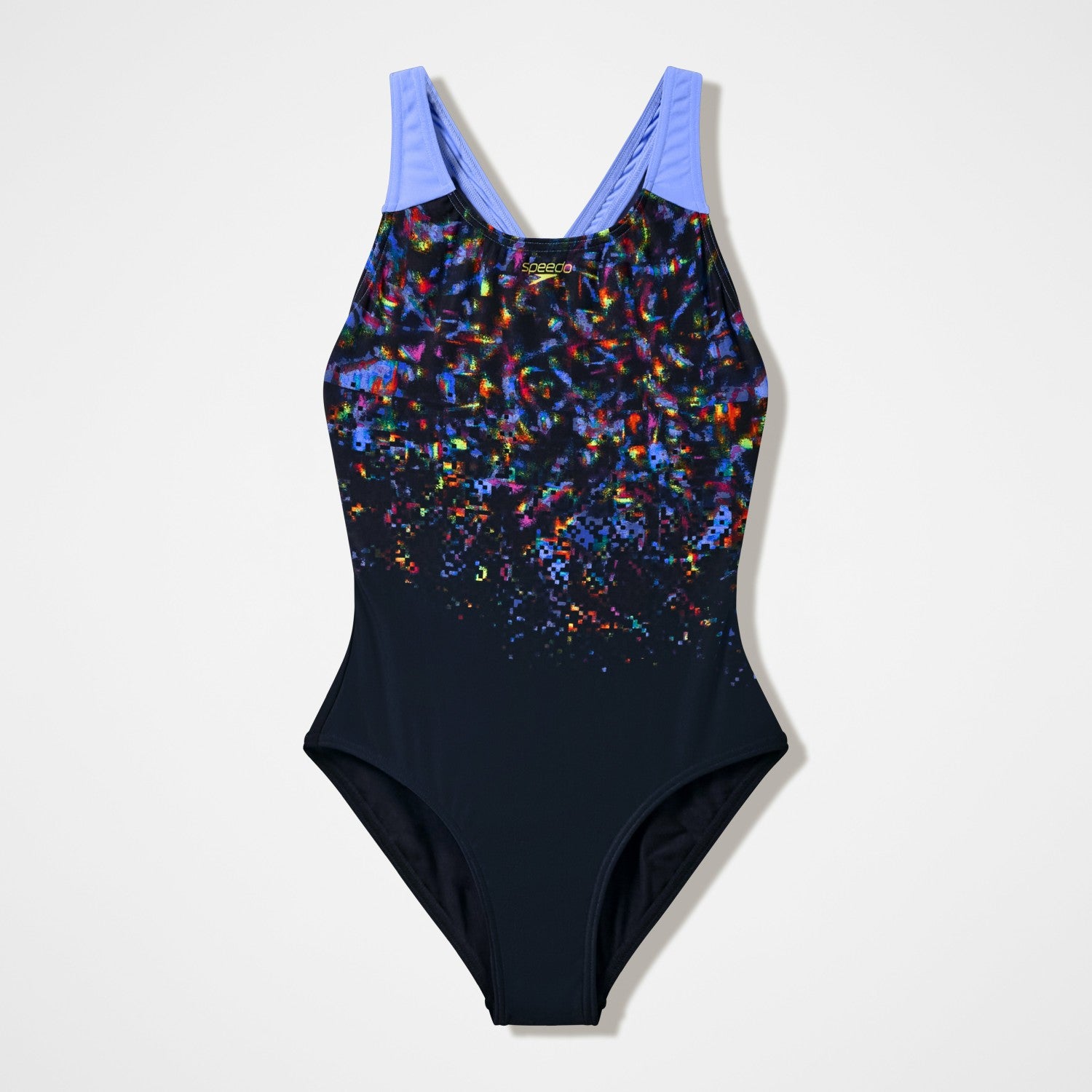 Girls Printed Splashback Swimsuit Black/Purple - Speedo
