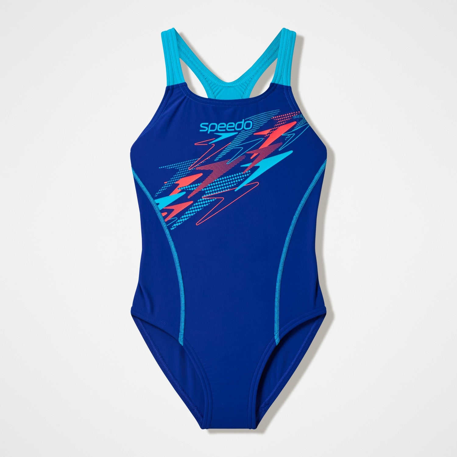Girls Medley Logo Medalist Swimsuit Blue - Speedo