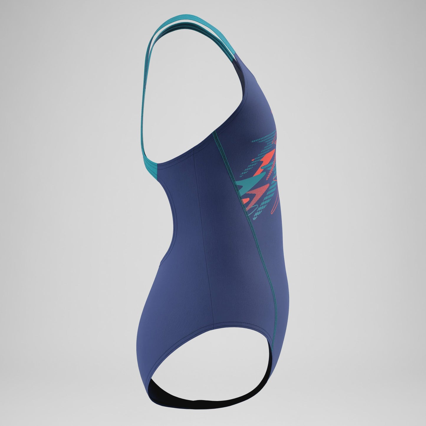 Girls Medley Logo Medalist Swimsuit Blue - Speedo