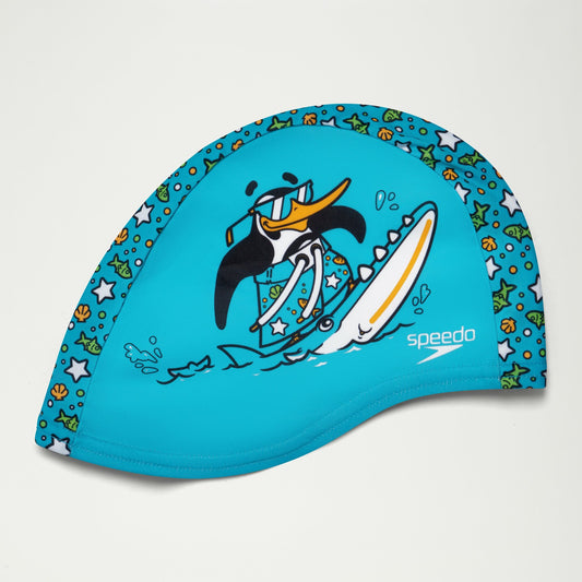 Infant Learn to Swim Chima African Penguin Polyester Cap Blue - Speedo