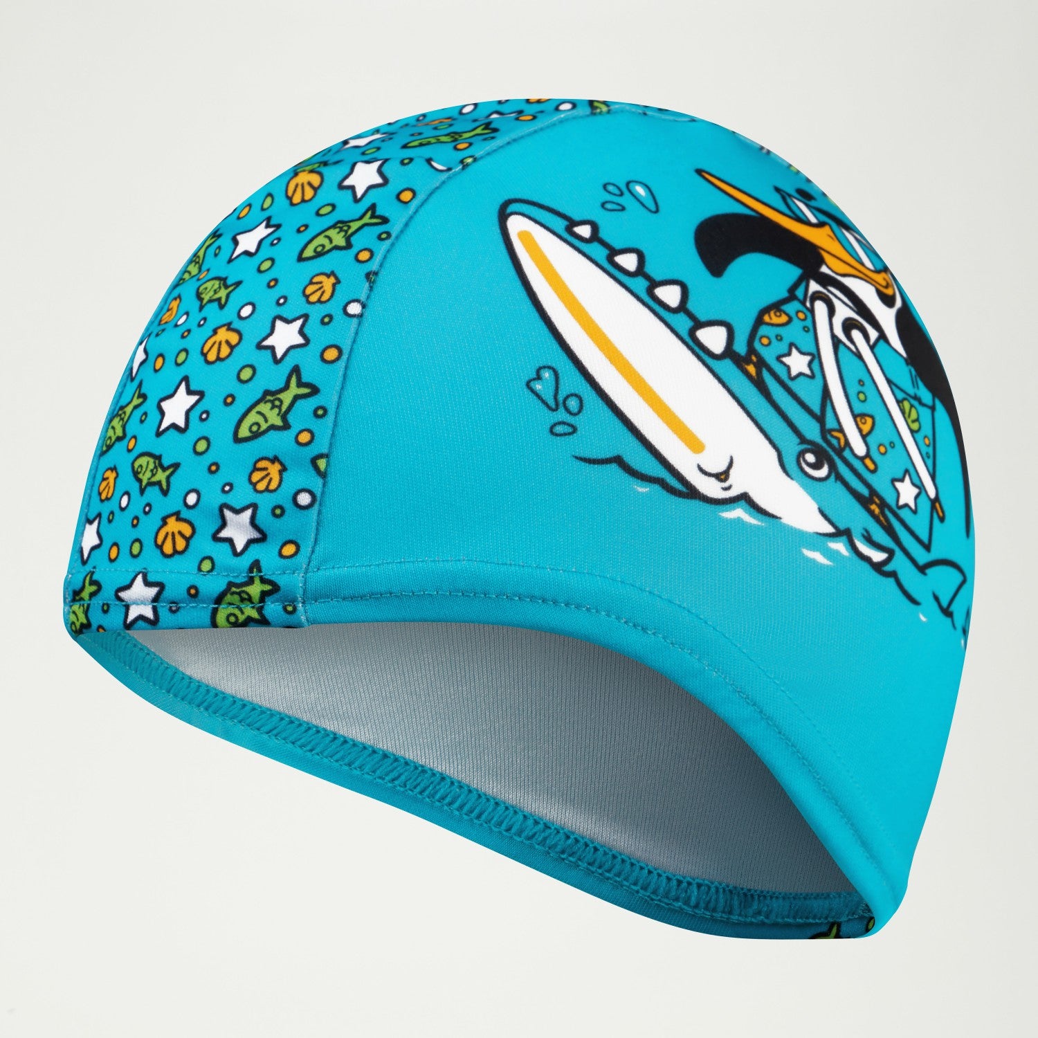 Infant Learn to Swim Chima African Penguin Polyester Cap Blue - Speedo