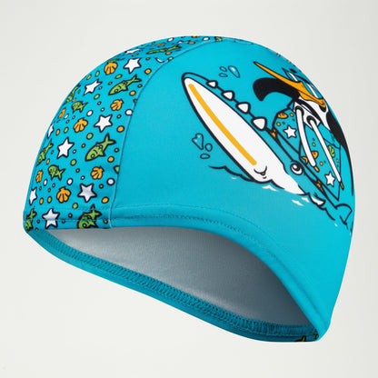 Infant Learn to Swim Chima African Penguin Polyester Cap Blue - Speedo