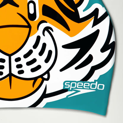 Infant Learn to Swim Aanadi Tiger Cub Cap Orange - Speedo