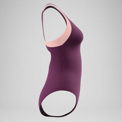 Colourblock Racerback Swimsuit Dark Pink - Speedo