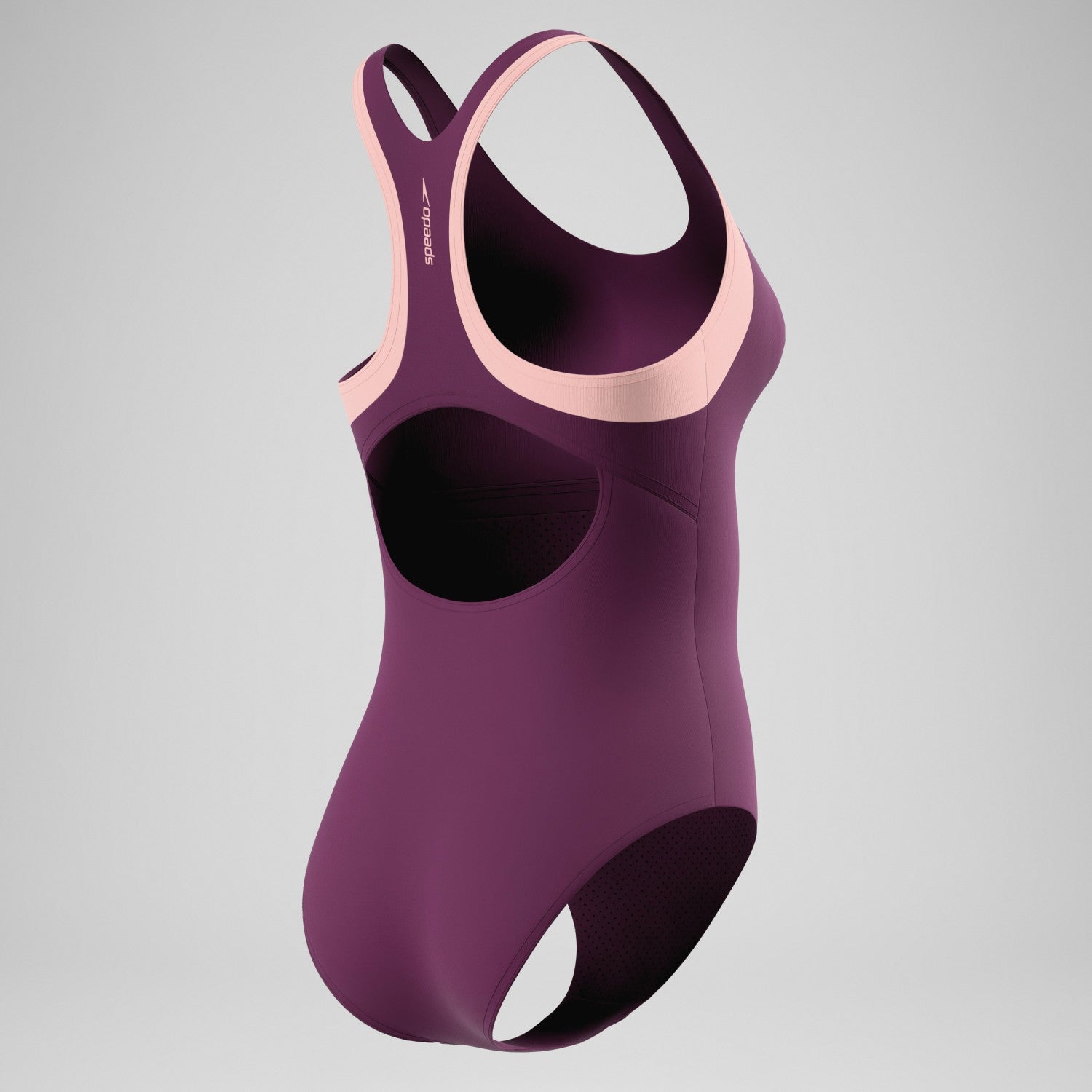 Colourblock Racerback Swimsuit Dark Pink - Speedo