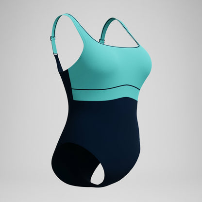 Shaping Contour Eclipse Swimsuit Navy/Turquoise - Speedo