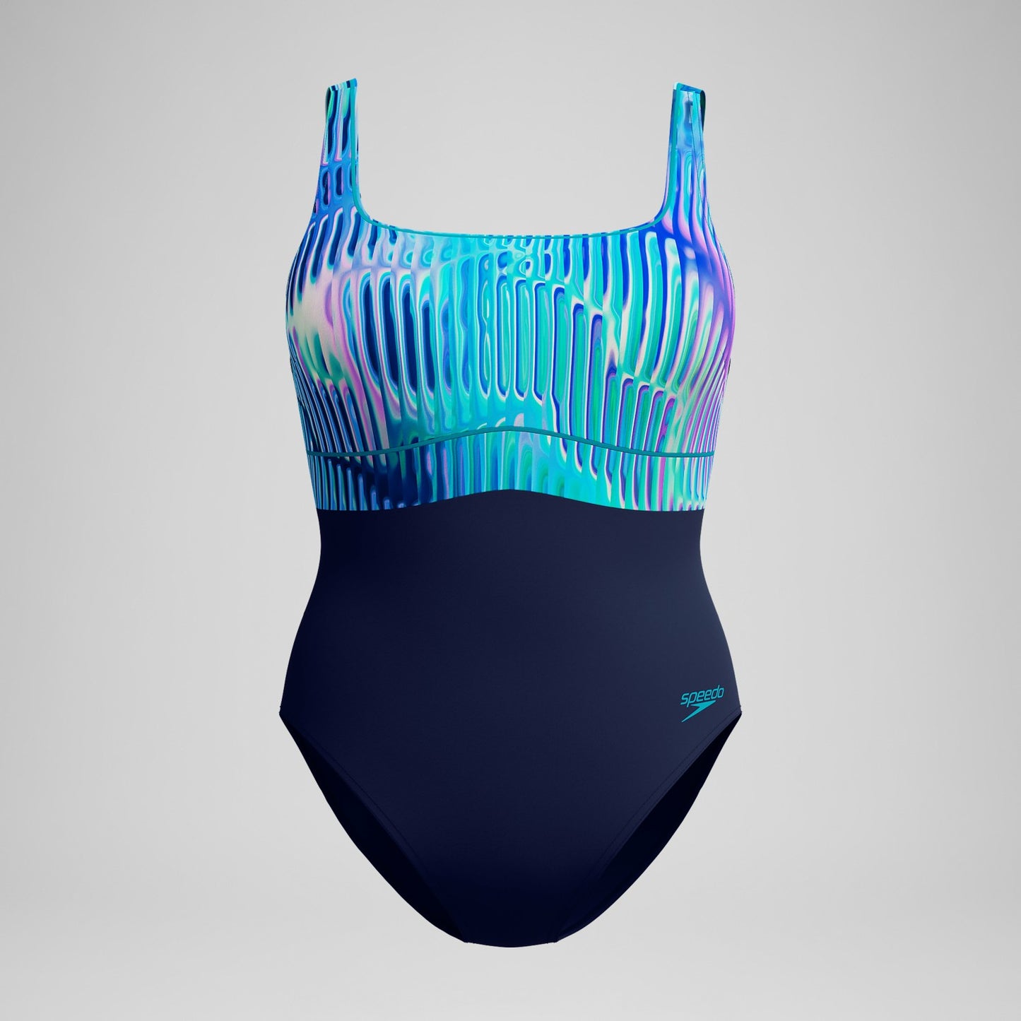 Shaping Printed Contour Eclipse Swimsuit Navy /Green - Speedo