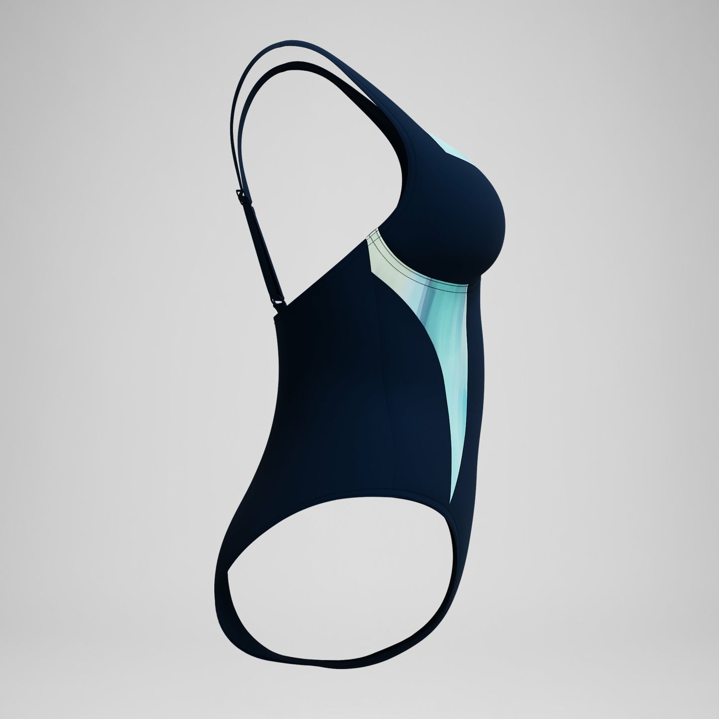 Shaping Printed LunaElustre Swimsuit Navy/Green - Speedo