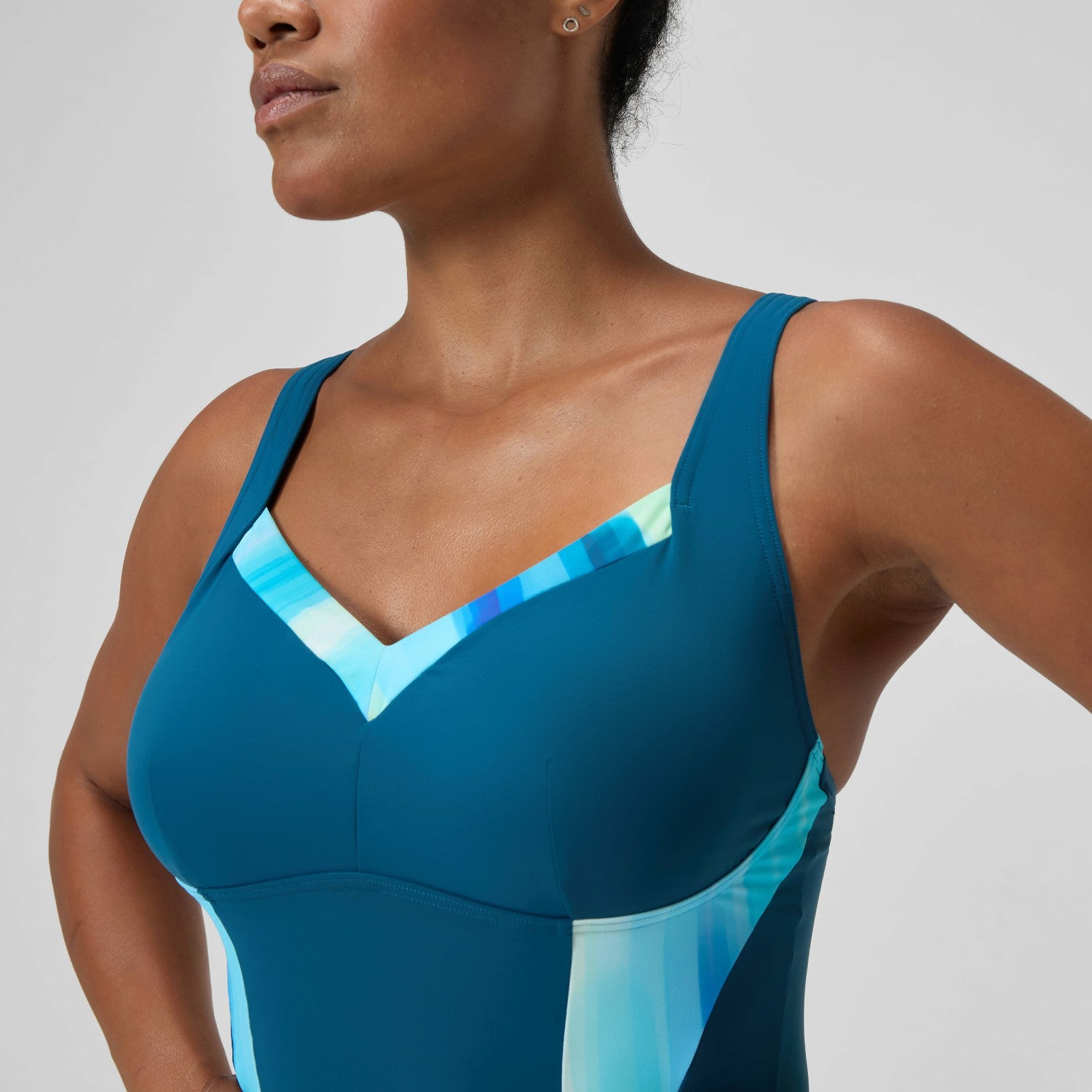 Shaping Printed LunaElustre Swimsuit DarkTeal/Green - Speedo
