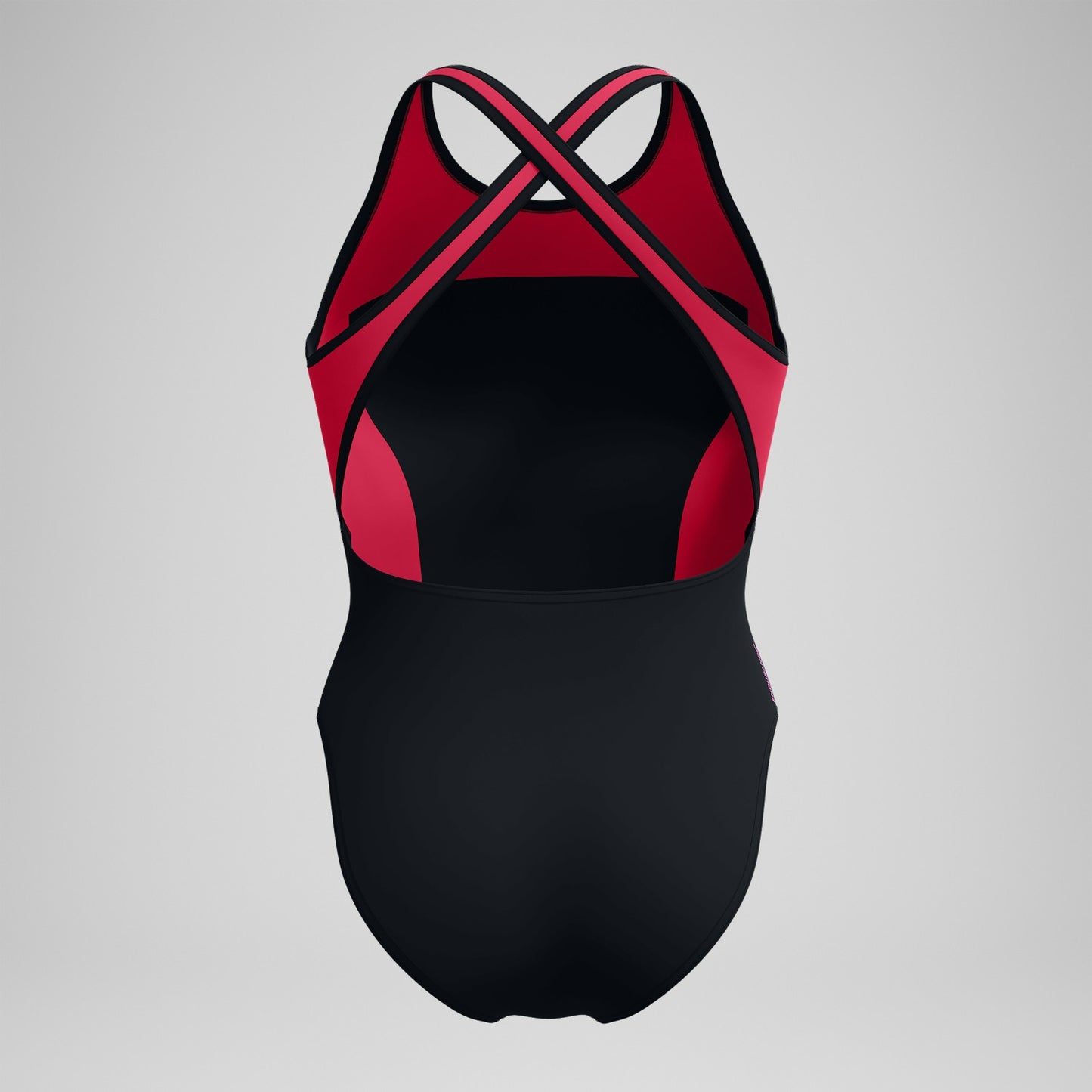 Highneck Splice Crossback Swimsuit Black/Pink - Speedo