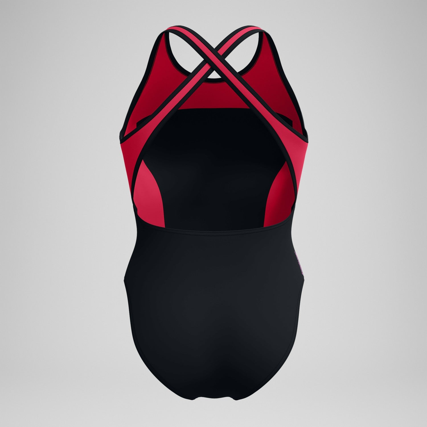 Highneck Splice Crossback Swimsuit Black/Pink - Speedo