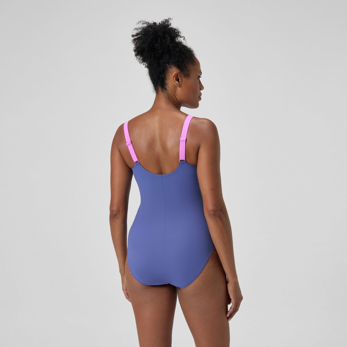 Shaping Solid Splice Swimsuit Purple/Pink - Speedo