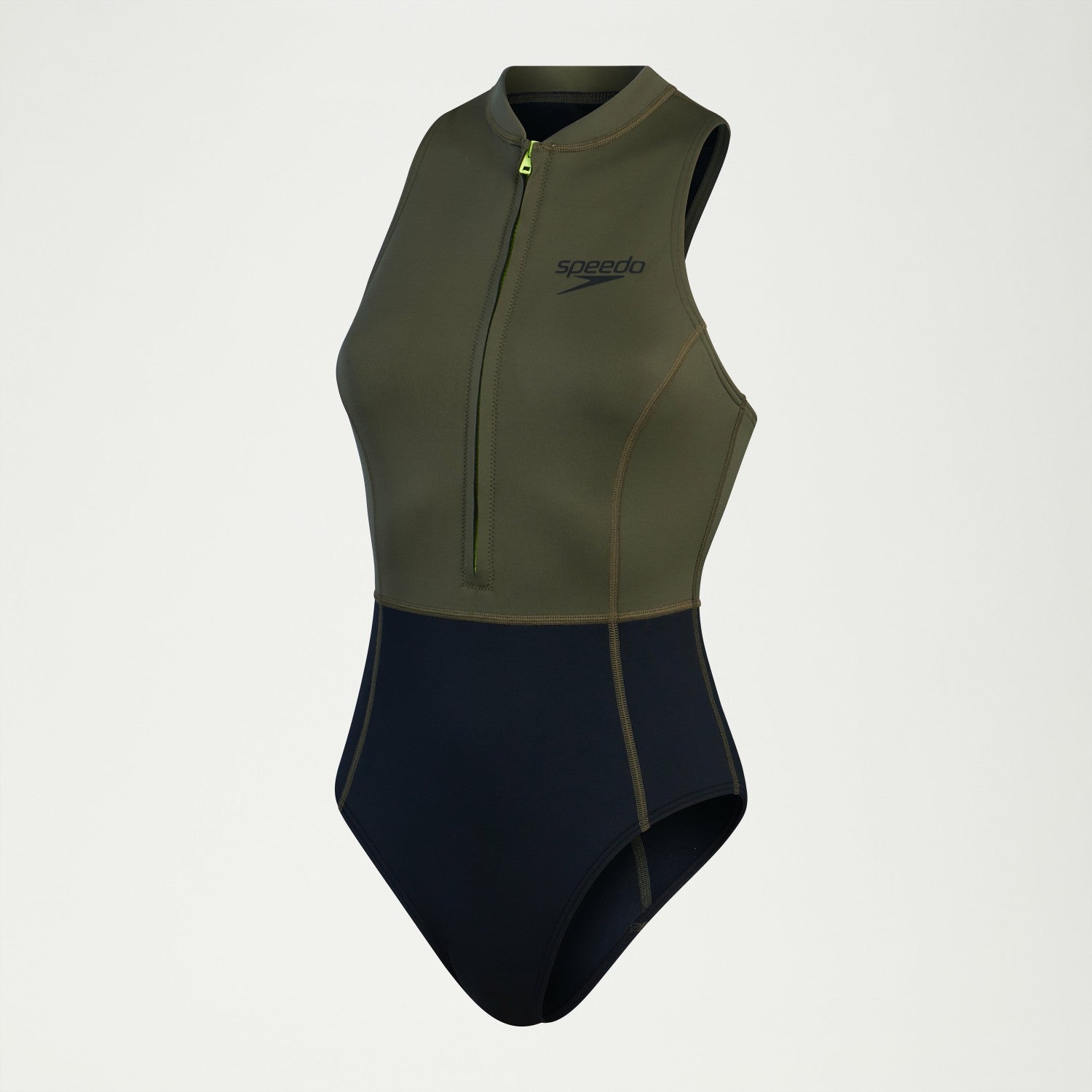 Sleeveless Thermal Swimsuit Black/Green - Speedo