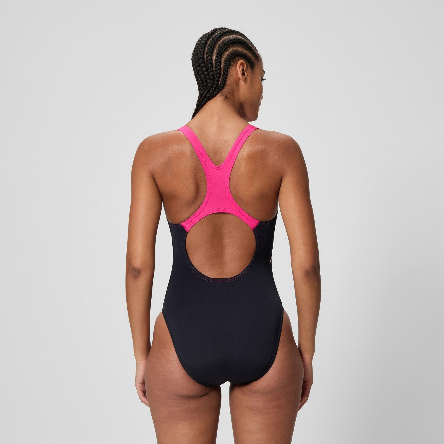 Medley Logo Medalist Swimsuit Black/Pink - Speedo