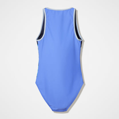 Modern Coverage Printed Zip Swimsuit Purple - Speedo